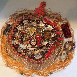 Fall Harvest Fun Vintage Jewelry Lot. 1920s- Y2K / 35 Pieces.